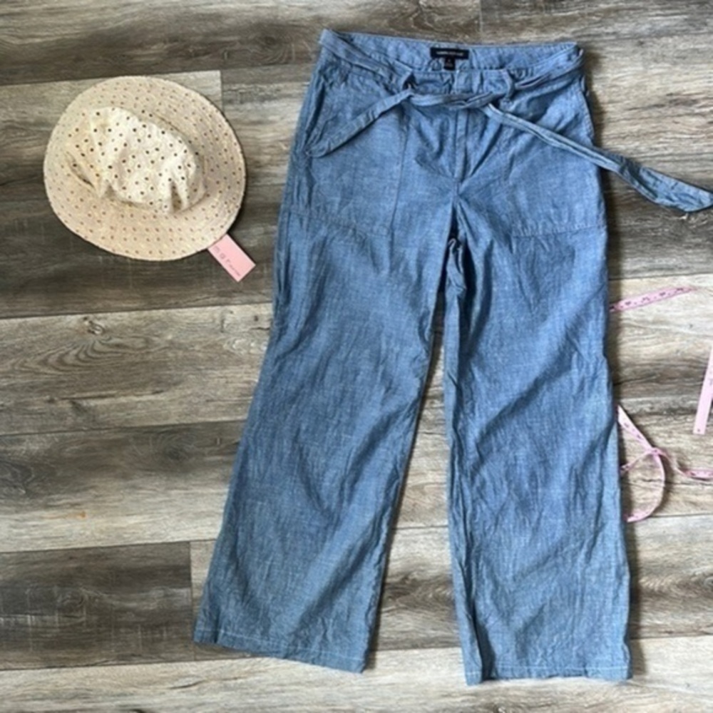 Banana Republic pants size 4 light denim colored lounge pants straight wide